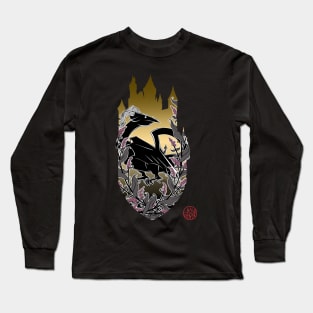 Medieval dragon and Eltz castle Long Sleeve T-Shirt